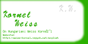 kornel weiss business card